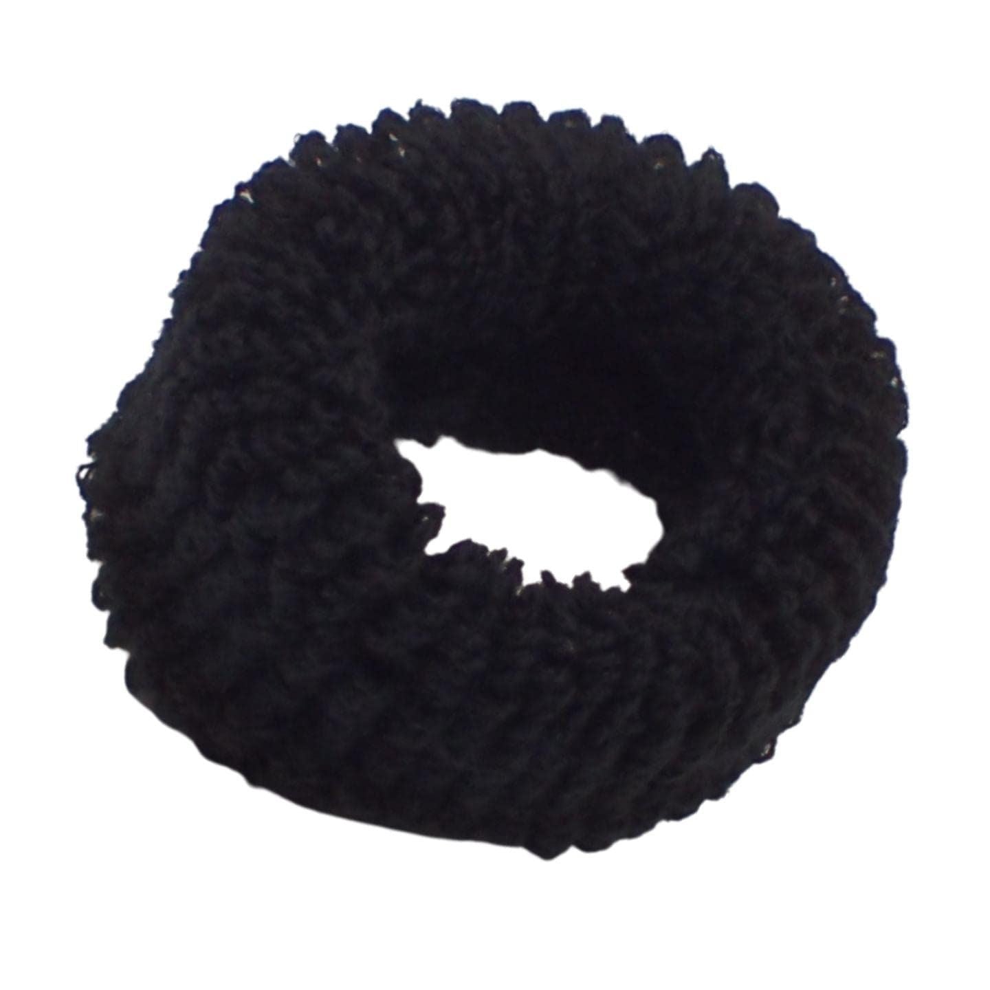 2pcs Black Tubed Natural Hair Scrunchies, Volumizing School Scrunchies for Women & Girls, Hair styling Hair Band Scrunchy for Work or School